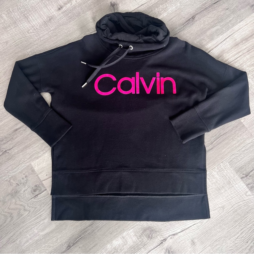 Calvin Klein Black with Hot Pink Logo Sweatshirt